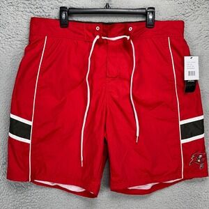 Tampa Bay Buccaneers NFL Mens Swim Trunks 2XL Red Mesh Lined Board‎ Shorts NEW